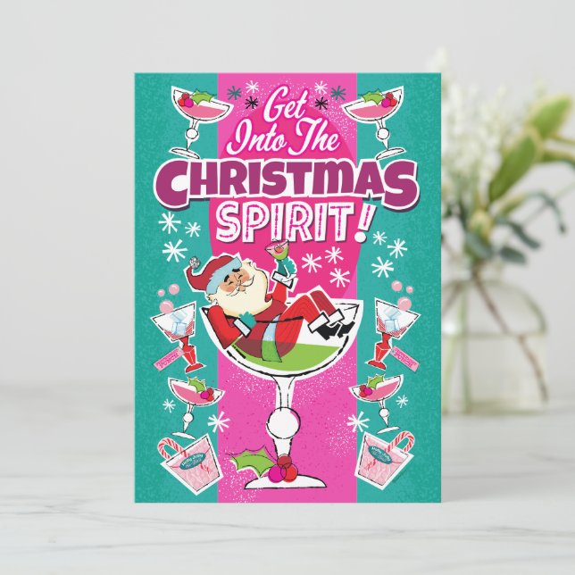 Invitation Get Into The Christmas Spirit Cocktail Party  (Debout devant)