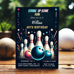 Invitation Get Neon Boy Kids Team Event Bowling 40e anniversa<br><div class="desc">Célébrez un jalon dans le style avec notre "Get Neon Boy Kids Team Event Bowling 40th Birthday Invitation"! Cette invitation vibrante est parfaite pour une fête de 40e anniversaire amusante, avec des couleurs néons vives et des graphismes ludiques sur le thème du bowling. Que vous planifiez un événement d'équipe ou...</div>