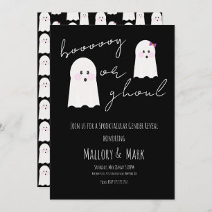 Invitation Ghost Ghoul Halloween Party Genre Révéler Noir