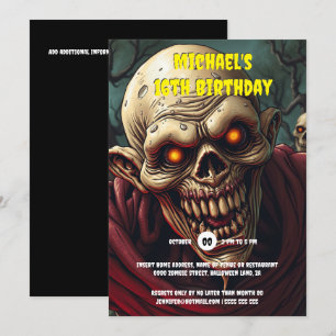 Invitation Ghoulish ghoul halloween monster adultes