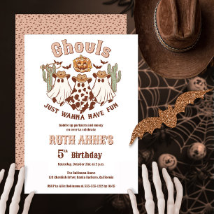 Invitation Ghouls veut s'amuser Halloween fête d'anniversaire