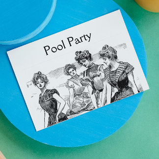 Invitation Gibson Girls Pool ou Beach Party