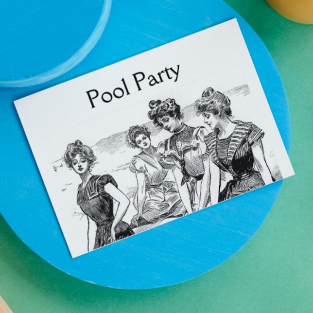 Invitation Gibson Girls Pool ou Beach Party (Créateur téléchargé)