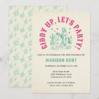 Giddy Up Faisons la fête Amusons Moderne Cowgirl A
