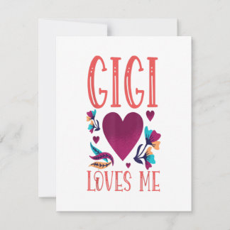 Invitation Gigi aime moi Valentines jour cadeau à la petite-f