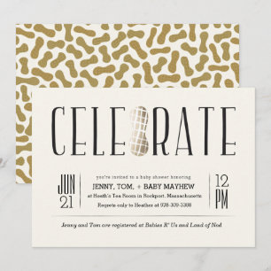 Invitation Gilded Célébrer L'Invitation Baby shower Arachide