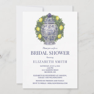 Invitation Ginger Jar & Boxwood avec citrons Shower Invitatio