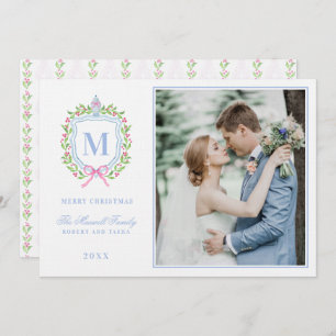 Invitation Ginger Jar & Christmas Berries Crest Monogramme