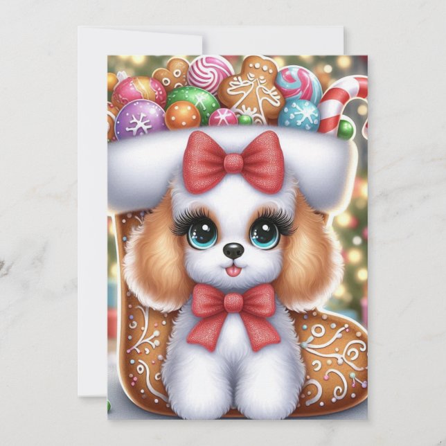 Invitation Gingerbread Snuggles: A Christmas Poodle Delight (Devant)