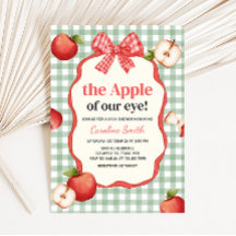Gingham Apple de nos yeux Baby Shower