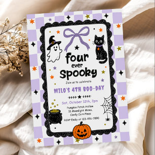 Invitation Gingham pour toujours Joyeux Anniversaire Hallowee