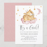 Girafe couchage mignonne rose C'est un Baby shower