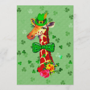 Invitation Girafe de la Saint-Patrick