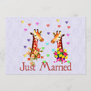 Invitation Girafes de mariage