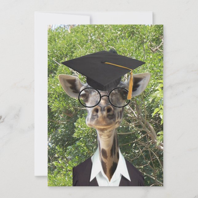 Invitation Giraffe Gold Tassel (Devant)