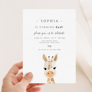 Invitation Giraffe Premier anniversaire