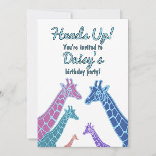 Invitation Giraffe Tower Anniversaire
