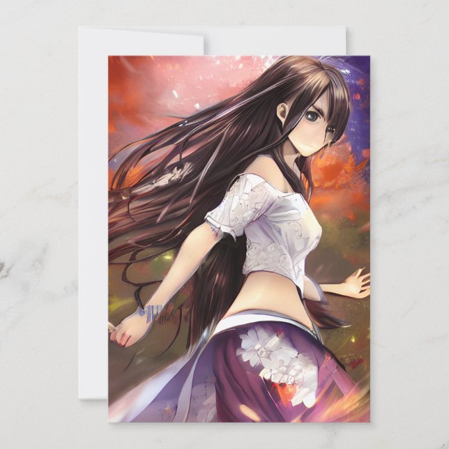 Invitation Girl Manga Guerrier Anime Graphic (Devant)