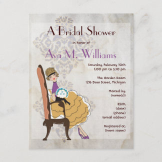 Invitation Girly de Fête de la mariée de fille