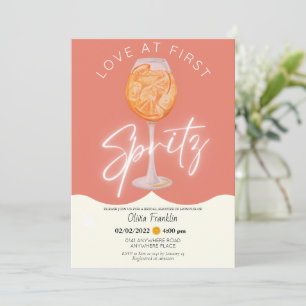 Invitation Girly Love au premier spritz nuptiale