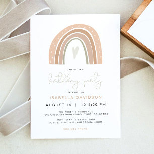 Invitation GITA Pastel Arc-en-ciel fête d'anniversaire