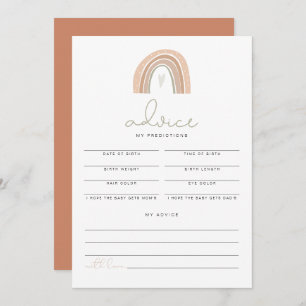 Invitation GITA Pastel Baby shower arc-en-ciel Prédictions