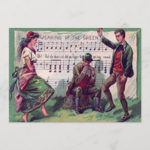 Invitation Gitane Irlandaise portant la danse de The Green Ji