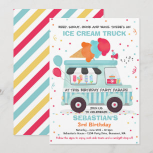 Invitation Glace Anniversaire Promenade De Fête Par Anniversa