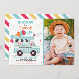 Invitation Glace Cream Sweet Birthday Ice Cream Truck Invitat