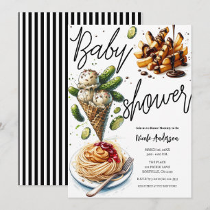 Invitation Glace et cornichons Envies Bizarres Baby Shower