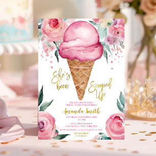 Invitation Glace Rose Elle A Été Ramassée Enterrement De Vie