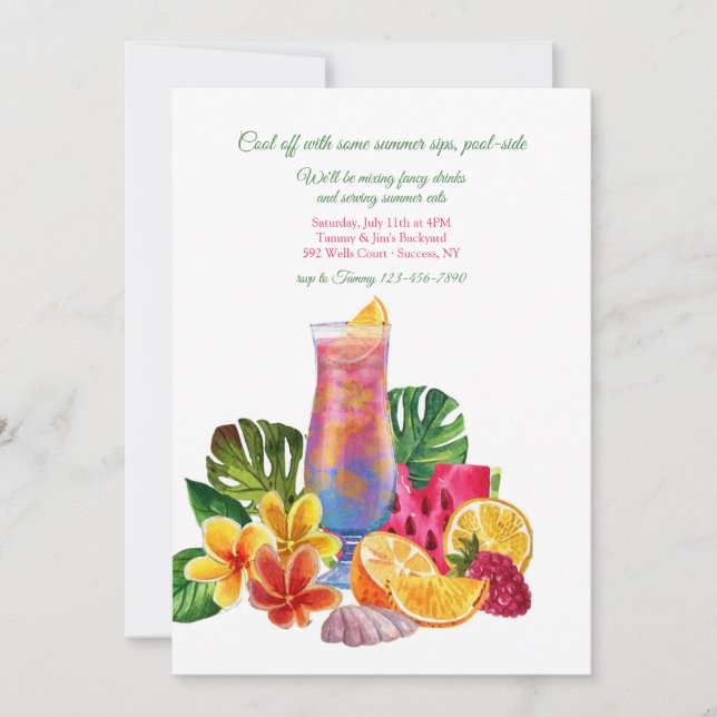 Invitation Glacière d'été (Devant)