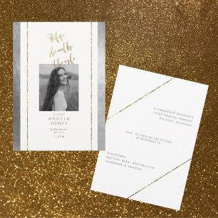 Invitation Glam avant qu'elle marche Photo Gold & Silver Brid