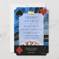 Glam Casino Royale Vegas Poker Gold Agate Mariage