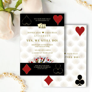 Invitation Glam Casino Royale Vegas Poker Vows Renewal 