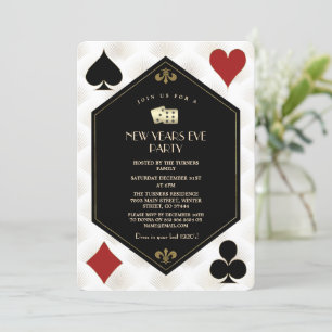 Invitation Glam Casino Vegas Gold Gatsby Nouvel An
