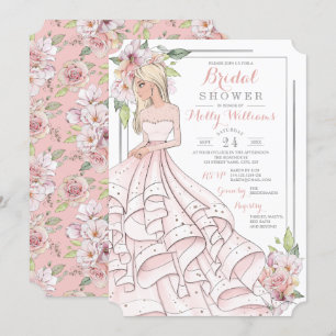 Invitation Glam Girl Bride Fête des mariées