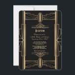 Invitation Glam Gold 1920's Great Gatsby 1920 Réception Invi<br><div class="desc">Glamour, romantique et élégant Charm Roaring 20's Great Gatsby conception carte, inspirée par le glamour des années 1920, glitz, vieux Hollywood et The Great Gatsby. Il est également disponible en blanc. Utilisez l'outil Personnaliser pour ajouter vos informations. Pour plus d'informations, visitez s'il vous plaît, mon Charm Roaring 20's Great Gatsby...</div>