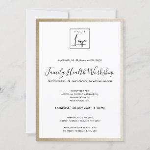 INVITATION GLAM GOLD FAUX ATELIER VOTRE LOGO ATELIER GALA ÉVÉ