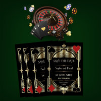 Glam Gold Gatsby Roaring 20s Mariage Enregistrer l