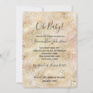 Invitation Glam Gold Rose