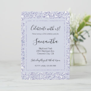 Invitation Glam Lavender Lilac Purple Empreinte de léopard Pa