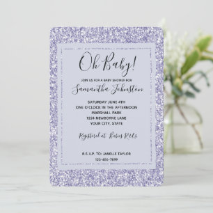 Invitation Glam Lavender Lilac Purple Parties scintillant