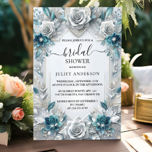 Invitation Glam métal brillant haute Fête des mariées en arge