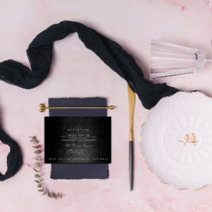 Invitation Glam Noir Automne Vip Mariage Réception