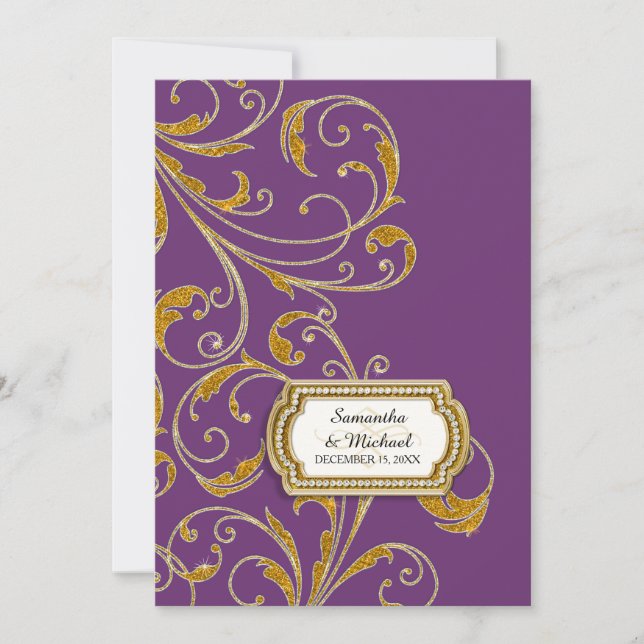 Invitation Glam Old Hollywood Regency Black Cravate Style d'é (Devant)