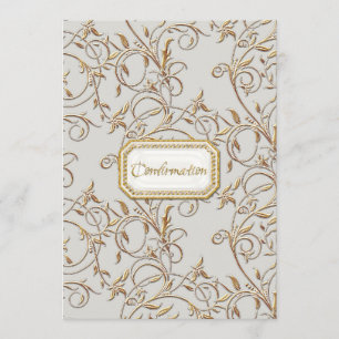 Invitation Glam Old Hollywood Regency Girl Cross Confirmation