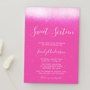 Invitation Glam Rose Chaud Sweet 16