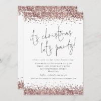 Glam Rose Gold Parties scintillant Son Noël Lets P