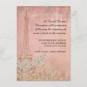 Invitation Glam Vintage Paris Réception De Mariages Parisiens